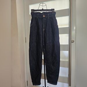Zara High-Waisted Dark Blue Jeans 2